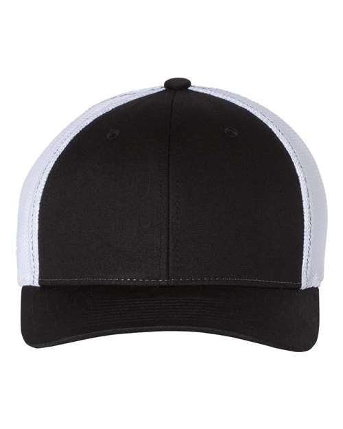 R-Flex Trucker Cap - Black/ White Front
