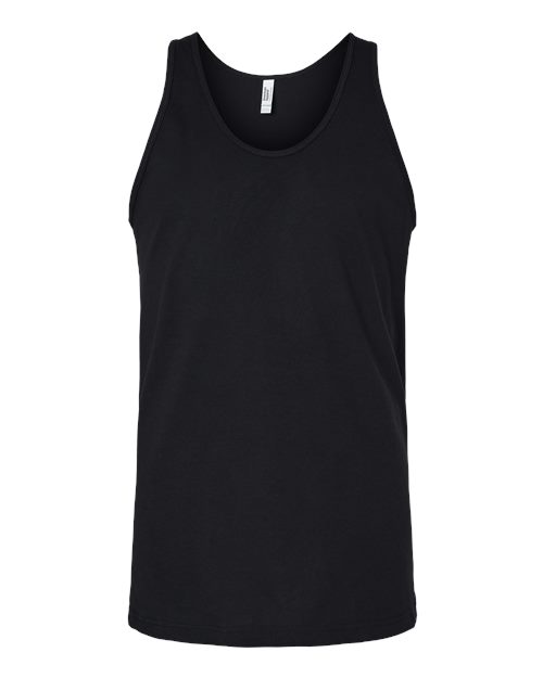 Unisex Fine Jersey Tank - Black Front