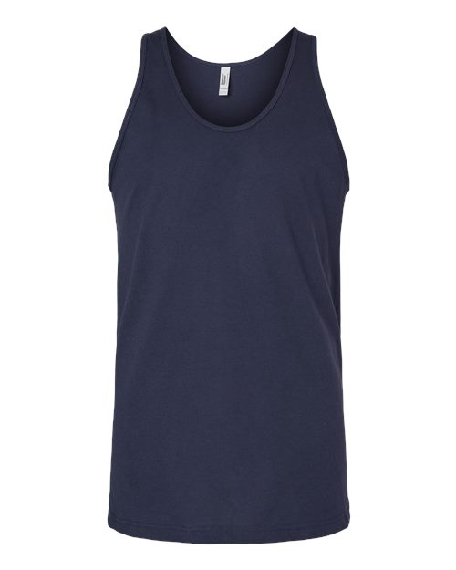 Unisex Fine Jersey Tank - Navy Front