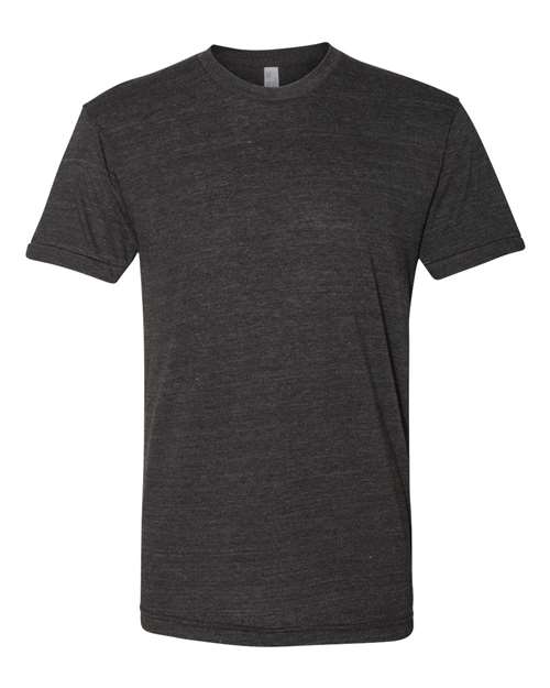 Unisex USA-Made Triblend Track Tee - Tri-Black Front