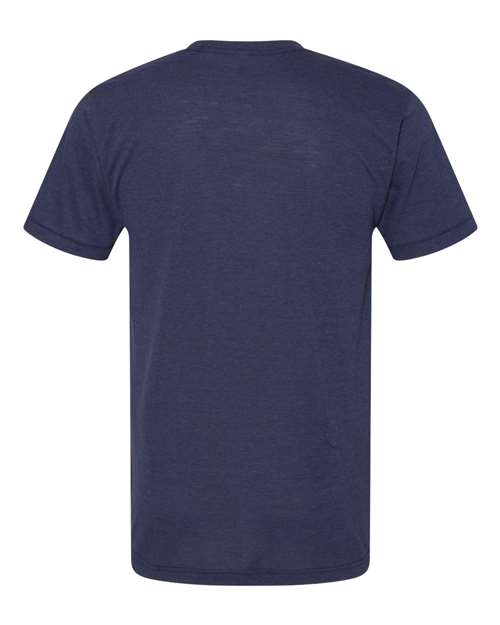 Unisex Triblend Track Tee - Tri-Indigo Back