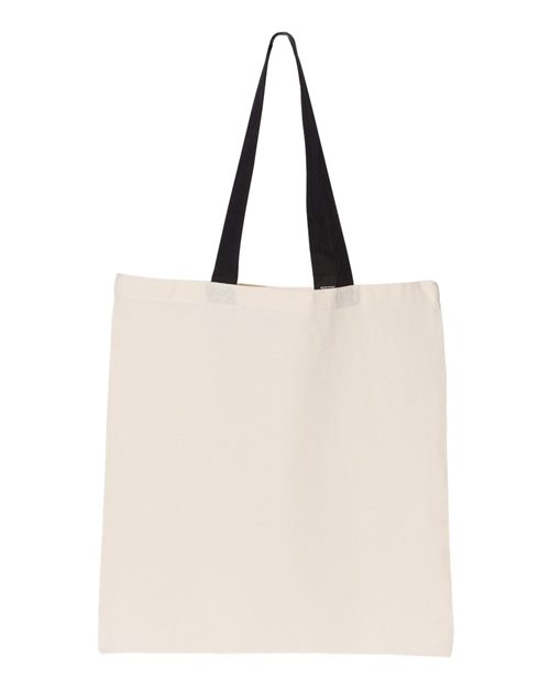 Contrast-Color Handle Tote - Natural/ Hot Pink Front