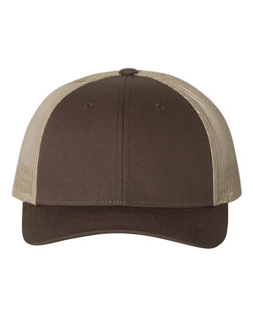 Low Pro Trucker Cap - Brown/ Khaki Front