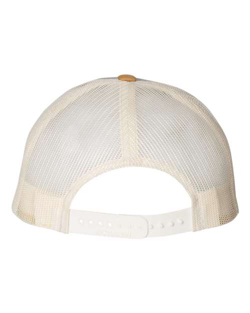 Low Pro Trucker Cap - Heather Grey/ Birch/ Amber Gold Back