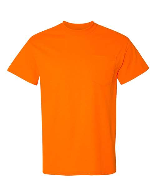 Gildan Unisex DryBlend® Pocket T-Shirt - Safety Orange Front