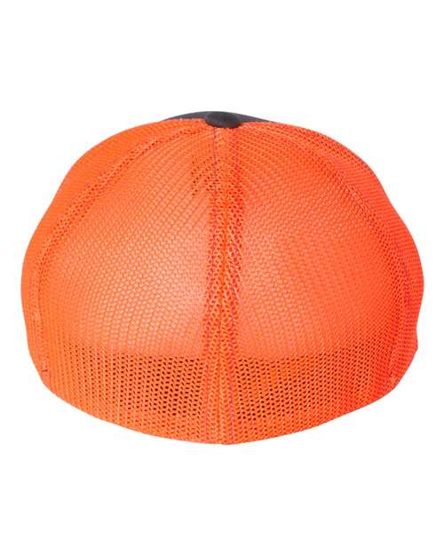 R-Flex Trucker Cap - Charcoal/ Neon Orange Back