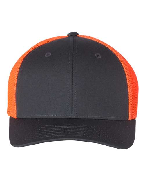 R-Flex Trucker Cap - Charcoal/ Neon Orange Front