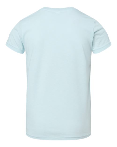 Youth Triblend Tee - Ice Blue Triblend Back