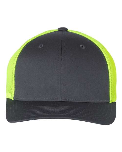 R-Flex Trucker Cap - Charcoal/ Neon Yellow Front