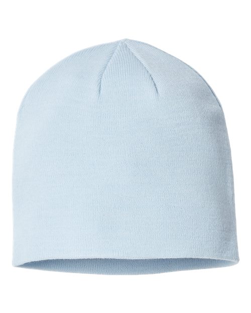 Sustainable Beanie - Light Blue Front