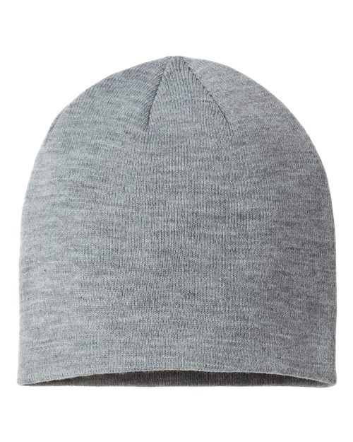 Sustainable Beanie - Light Grey Front