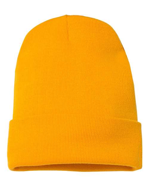 Cuffed Beanie - Gold Back
