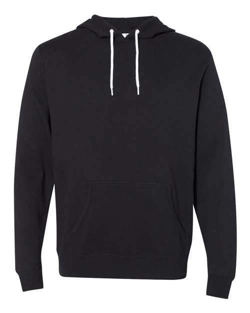 Unisex Lightweight Hooded Sweatshirt - Black Front