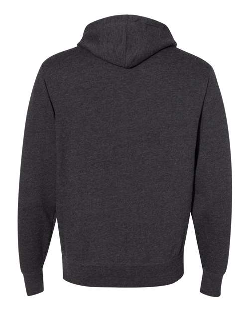 Unisex Lightweight Hooded Sweatshirt - Charcoal Heather Back