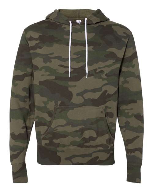 Unisex Lightweight Hooded Sweatshirt - Forest Camo Front