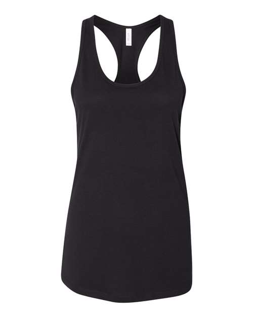 Women's Jersey Racerback Tank - Black Front