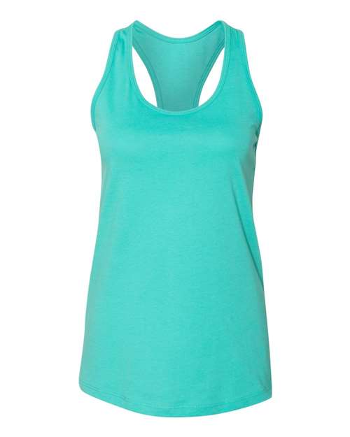 Women's Jersey Racerback Tank - Teal Front