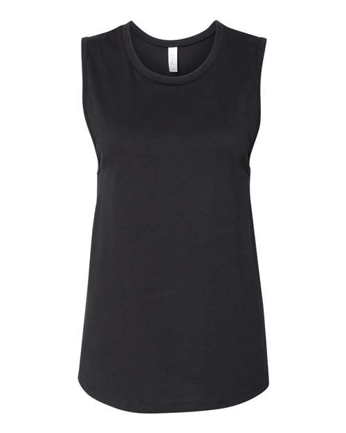 Women's Jersey Muscle Tank - Black Front