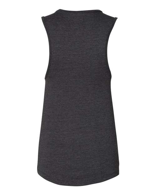 Women's Jersey Muscle Tank - Dark Grey Heather Back