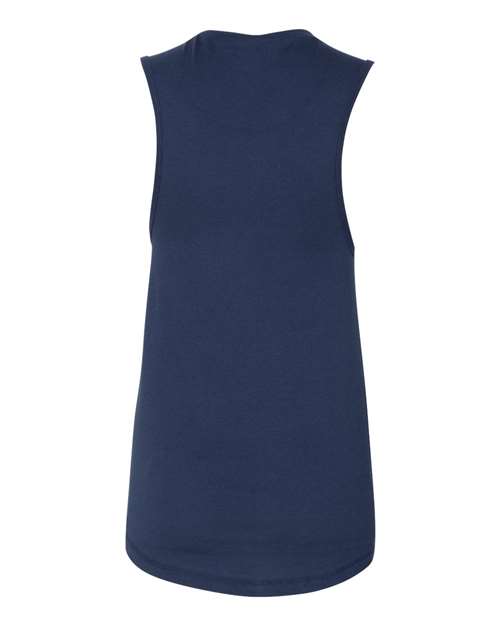 Women's Jersey Muscle Tank - Navy Back