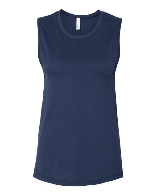 Women's Jersey Muscle Tank - Navy Front