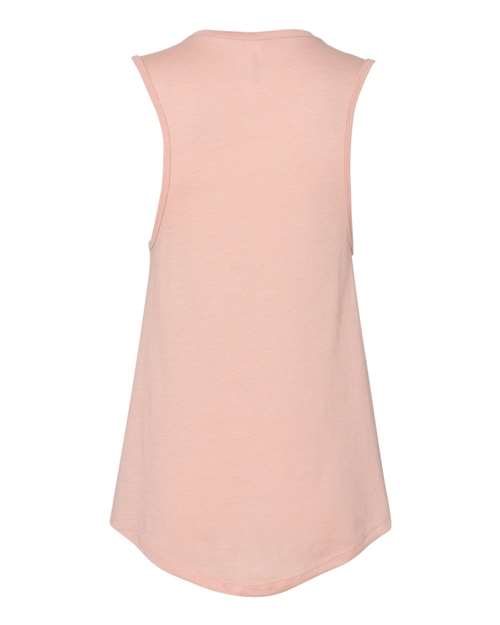 Women's Jersey Muscle Tank - Heather Peach Back