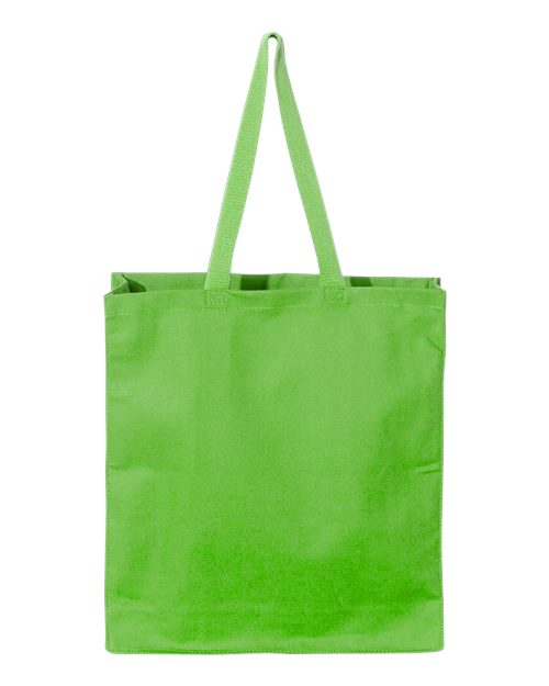 OAD Promotional Shopper Tote - Lime Green Front