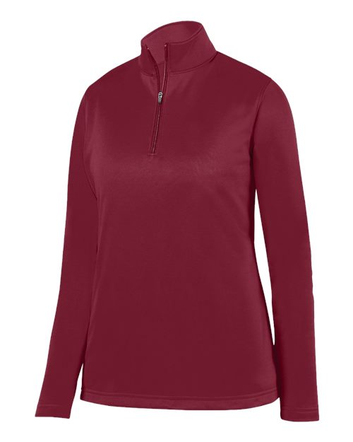 Augusta Sportswear Women's Wicking Fleece Quarter-Zip Pullover - Cardinal Front