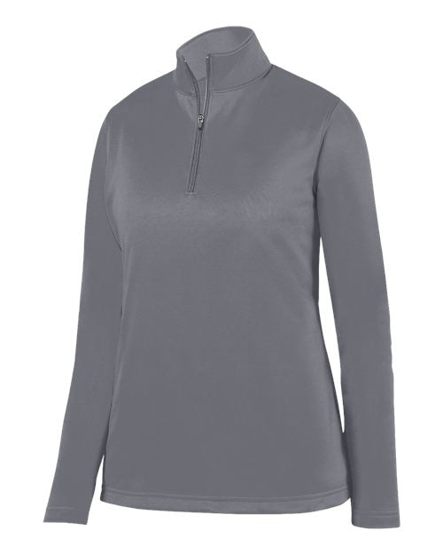 Augusta Sportswear Women's Wicking Fleece Quarter-Zip Pullover - Graphite Front