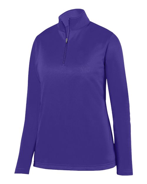 Augusta Sportswear Women's Wicking Fleece Quarter-Zip Pullover - Purple Front
