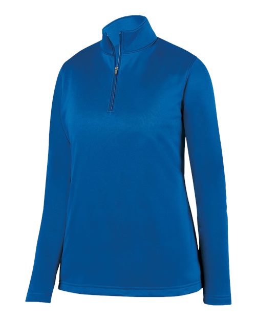 Augusta Sportswear Women's Wicking Fleece Quarter-Zip Pullover - Royal Front