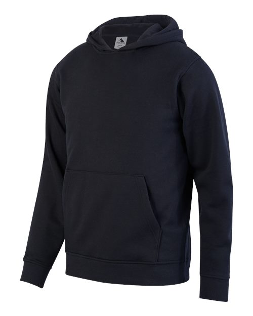 Youth 60/40 Fleece Hooded Sweatshirt - Black Front