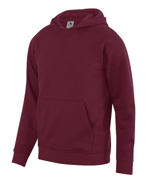 Youth 60/40 Fleece Hooded Sweatshirt - Maroon Front