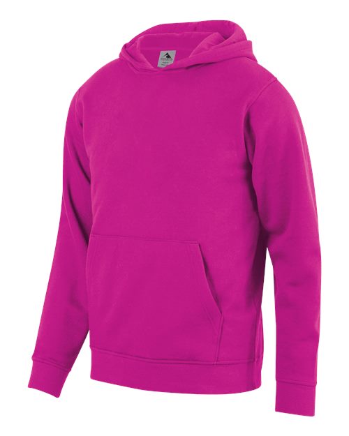 Youth 60/40 Fleece Hooded Sweatshirt - Power Pink Front