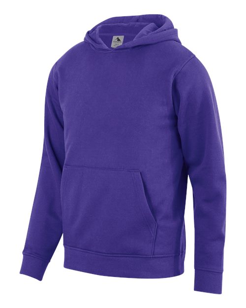 Youth 60/40 Fleece Hooded Sweatshirt - Purple Front