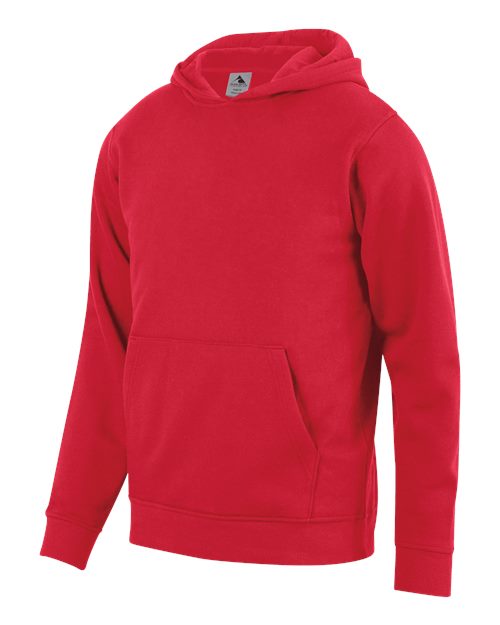 Youth 60/40 Fleece Hooded Sweatshirt - Red Front