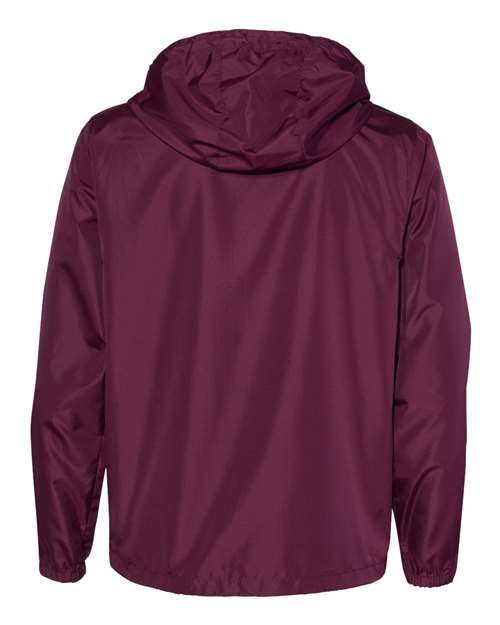 Men's Lightweight Windbreaker Full-Zip Jacket - Maroon Back
