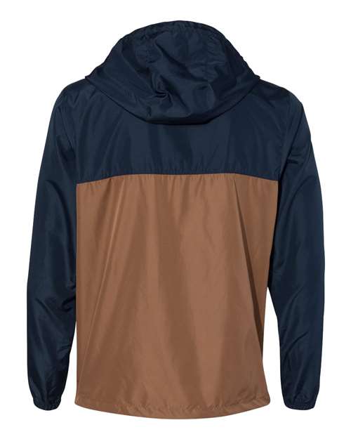 Men's Lightweight Windbreaker Full-Zip Jacket - Classic Navy/ Saddle Back