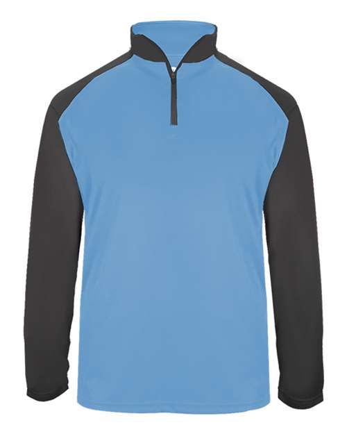 Men's Ultimate SoftLock™ Sport Quarter-Zip Pullover - Columbia Blue/ Graphite Front