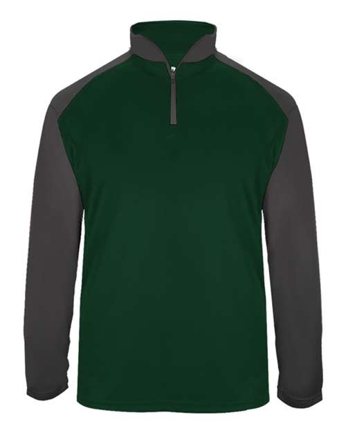 Men's Ultimate SoftLock™ Sport Quarter-Zip Pullover - Forest/ Graphite Front