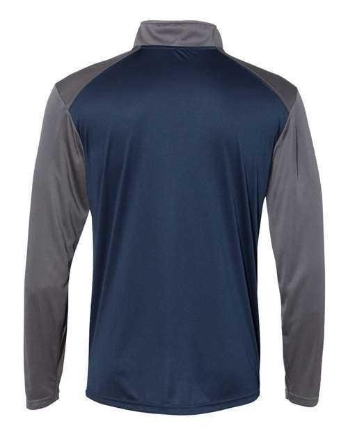 Men's Ultimate SoftLock™ Sport Quarter-Zip Pullover - Navy/ Graphite Back
