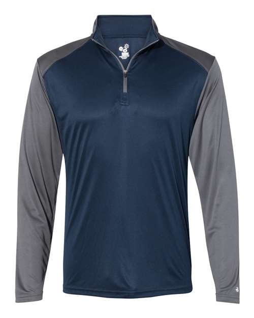 Men's Ultimate SoftLock™ Sport Quarter-Zip Pullover - Navy/ Graphite Front