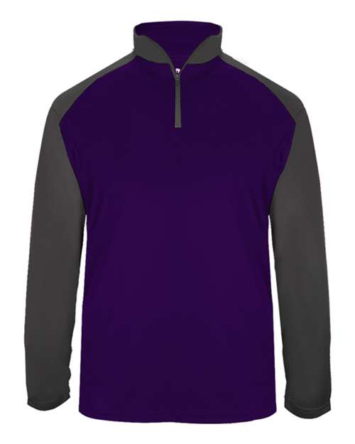 Men's Ultimate SoftLock™ Sport Quarter-Zip Pullover - Purple/ Graphite Front
