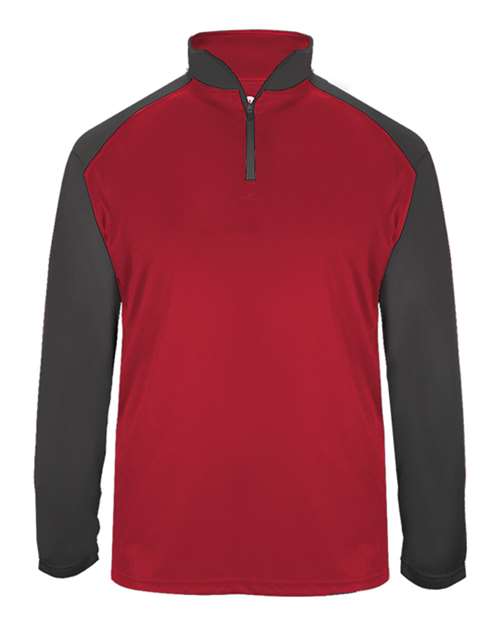 Men's Ultimate SoftLock™ Sport Quarter-Zip Pullover - Red/ Graphite Front