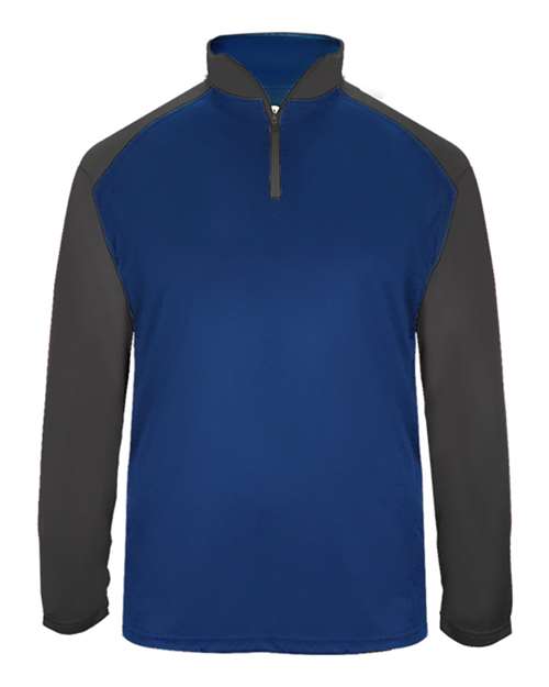 Men's Ultimate SoftLock™ Sport Quarter-Zip Pullover - Royal/ Graphite Front