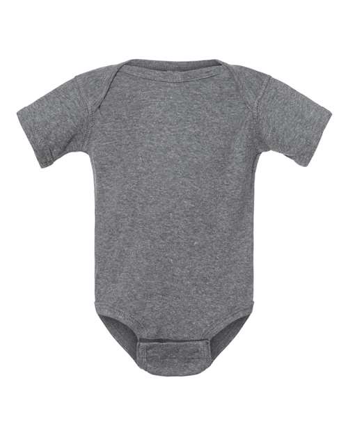 Infant Baby Rib Bodysuit - Granite Heather Front