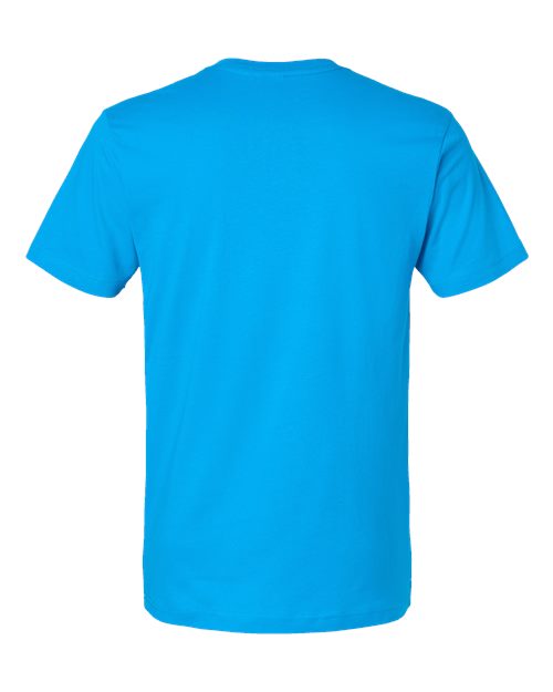 Unisex Fine Jersey Tee - Turquoise Back