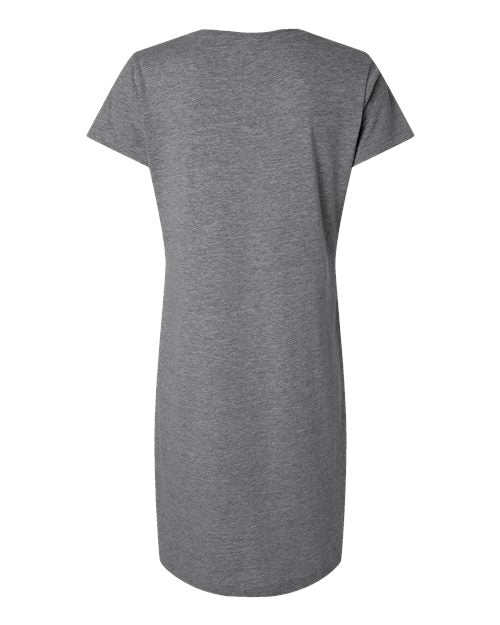 Women's Fine Jersey V-Neck Coverup - Granite Heather Back