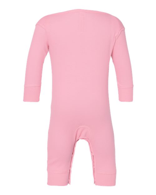Infant Long Legged Baby Rib Bodysuit - Pink Back