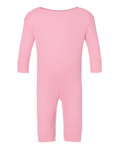 Infant Long Legged Baby Rib Bodysuit - Pink Front